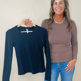 Barely There Long Sleeve Tee - Jessi Jayne Boutique