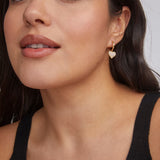 Kendra Scott Ari Heart Huggie Gold Rose Quartz Earrings