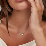 Ari Heart Gold Dichroic Glass Kendra Scott Necklace