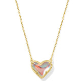 Ari Heart Gold Dichroic Glass Kendra Scott Necklace