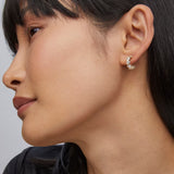 Kendra Scott Gold Cailin Crystal Huggie Earrings