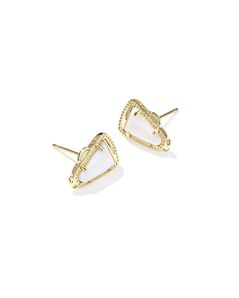 Kendra Scott Gold White MOP Cheer Stud Earrings - Jessi Jayne Boutique
