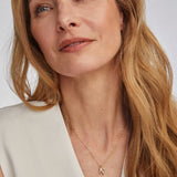 Crystal Letter N Gold Short Pendant Necklace in White Crystal