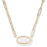 Kendra Scott Elisa Enamel Framed White MOP Necklace
