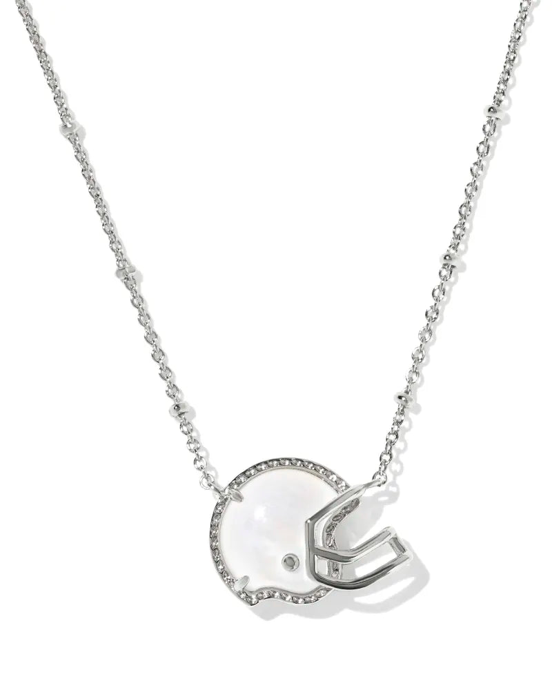 Kendra Scott Football Helmet Silver MOP Necklace - Jessi Jayne Boutique