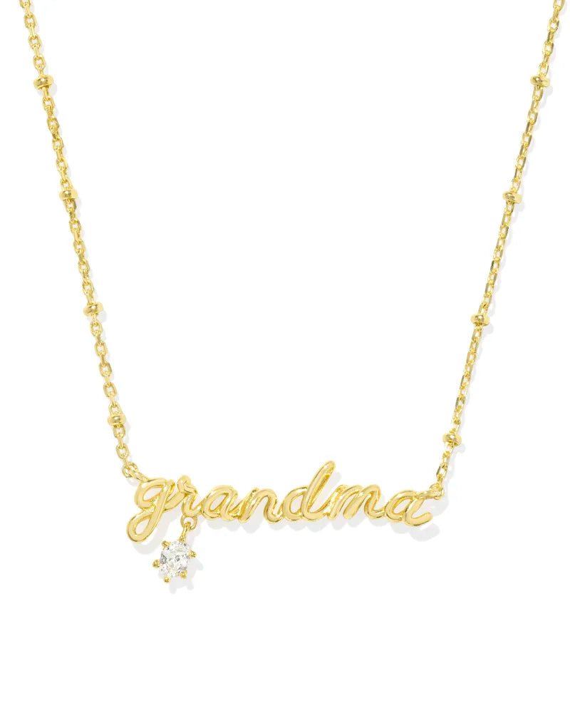 Kendra Scott Grandma Gold Crystal Short Pendant Necklace - Jessi Jayne Boutique