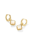 Kendra Scott Ivory Mallory Rose Gold Huggie Earrings - Jessi Jayne Boutique