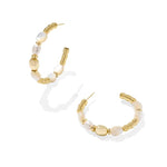 Kendra Scott Melody Gold Beaded Hoop Earrings in Freshwater Cultured - Jessi Jayne Boutique