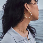 Kendra Scott Melody Gold Beaded Hoop Earrings in Freshwater Cultured - Jessi Jayne Boutique
