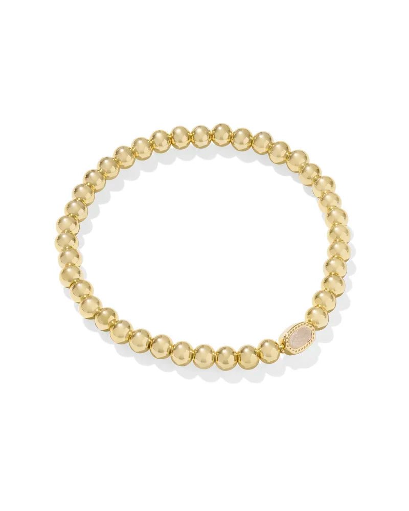 Kendra Scott mini Elaina Stretch Bracelet Gold Iridescent Drusy - Jessi Jayne Boutique