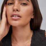 Kendra Scott Mini Elisa Necklace Gold in Pink Opalite Crystal