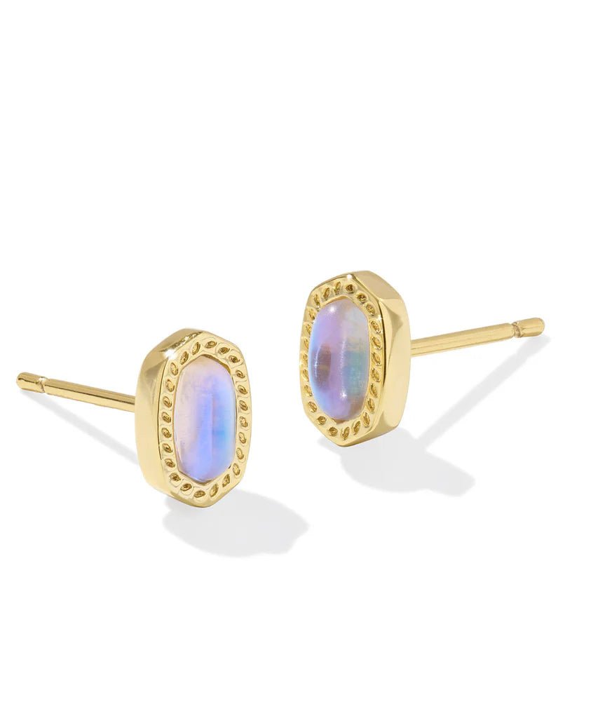 Kendra Scott Mini Ellie Gold Stud Earrings in Dichroic Glass - Jessi Jayne Boutique