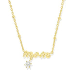 Kendra Scott Mom Gold Crystal Short Pendant Necklace - Jessi Jayne Boutique