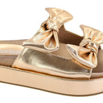 Corkys Lil Bit Knotty Platform Sandals – Rose Gold Metallic - Jessi Jayne Boutique