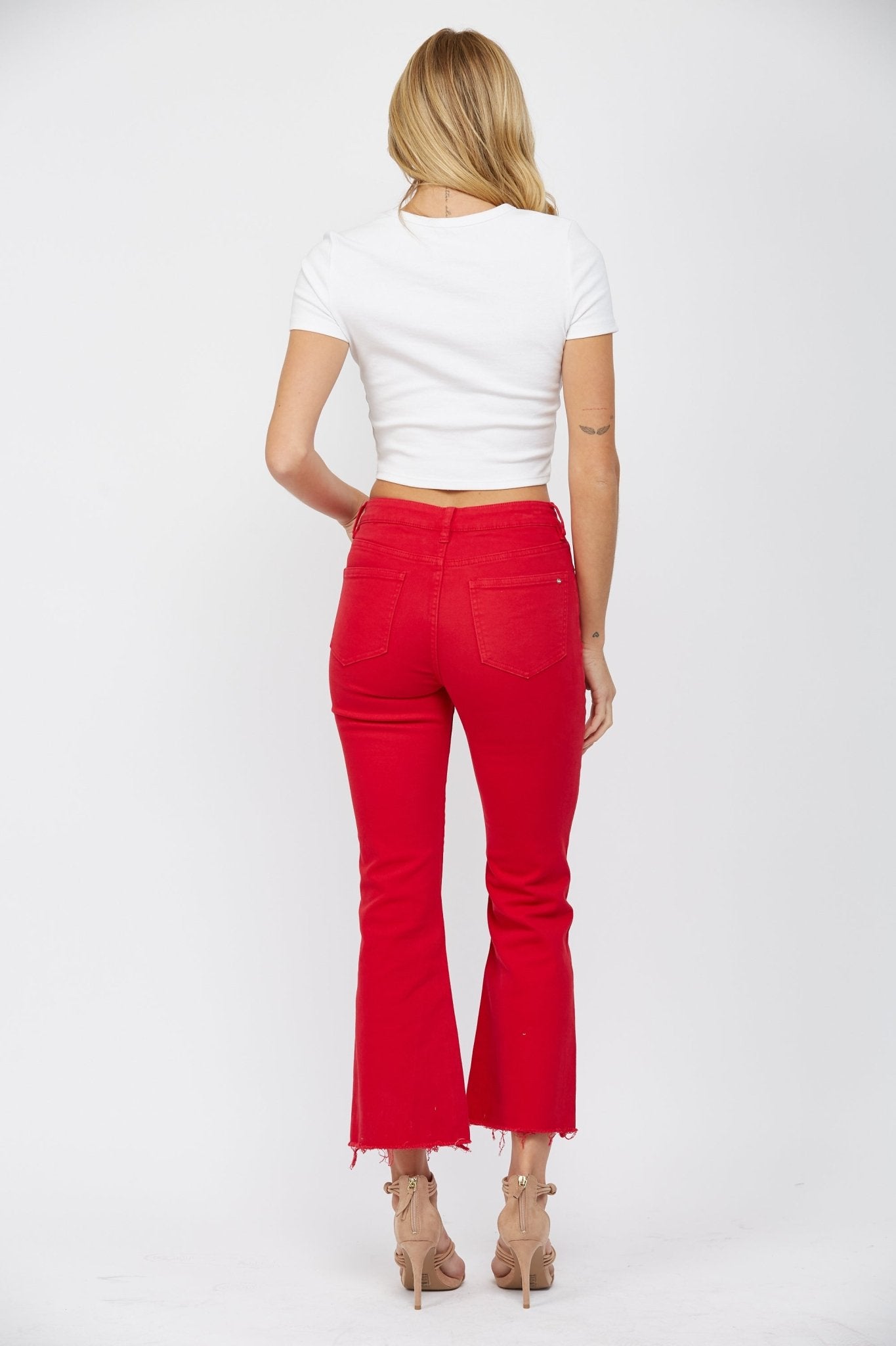 High Rise Ankle Flare - Jessi Jayne Boutique