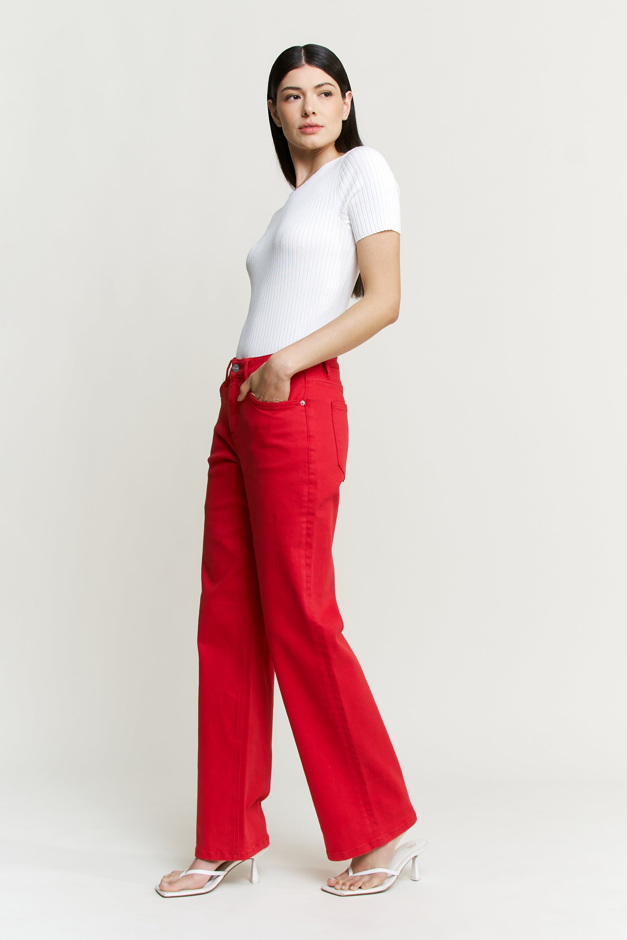 High Rise Straight Leg with Loose Fit