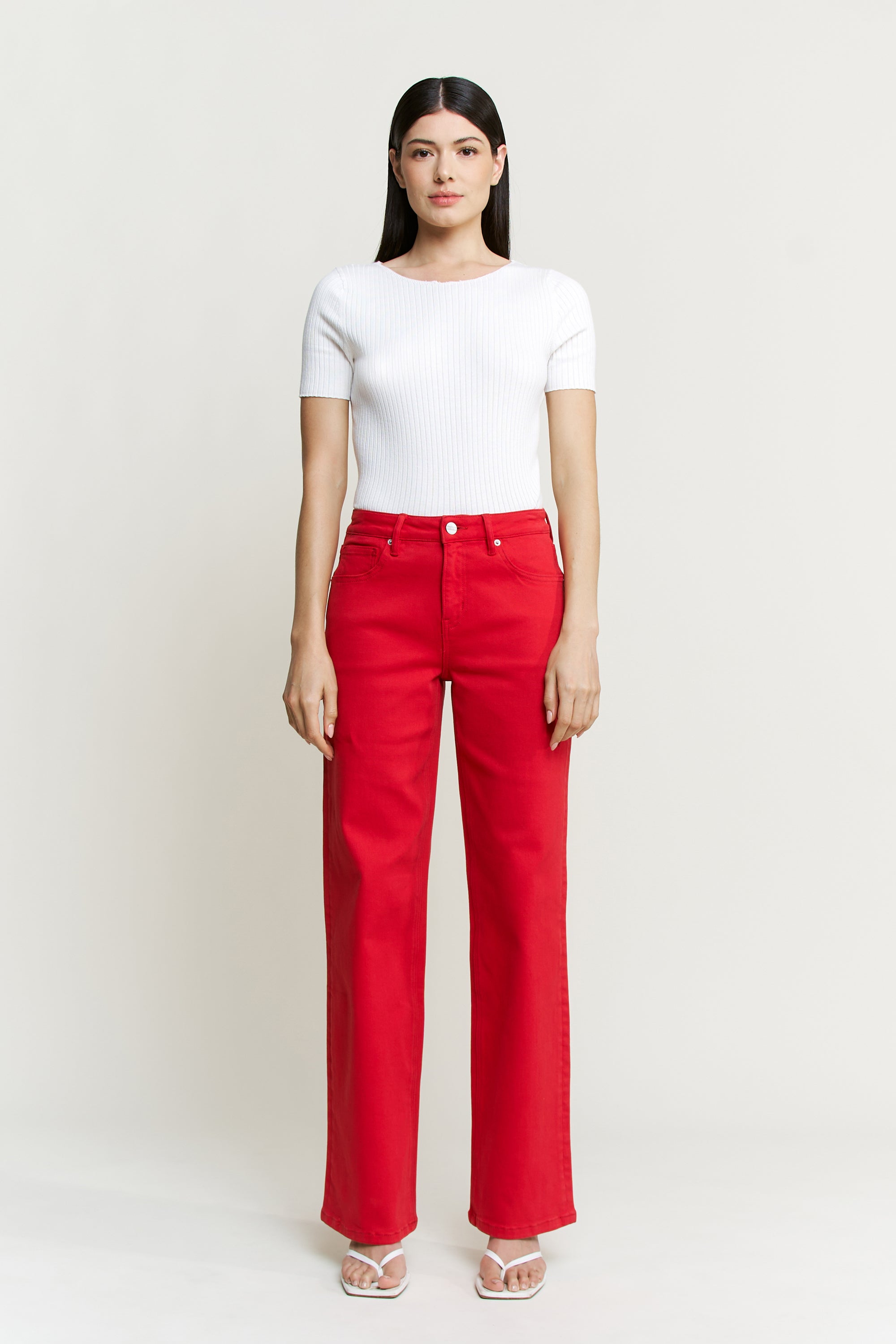 High Rise Straight Leg with Loose Fit