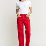 High Rise Straight Leg with Loose Fit