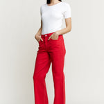 High Rise Straight Leg with Loose Fit