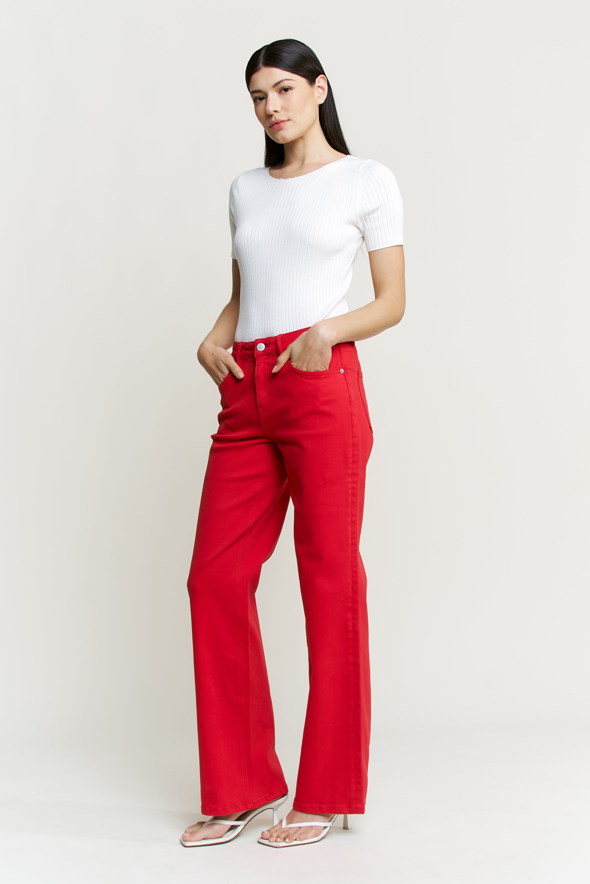High Rise Straight Leg with Loose Fit