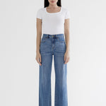 High Rise Wide Leg with Hem Detail