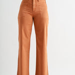 High-rise Wide Leg Ankle Front Yoke