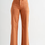 High-rise Wide Leg Ankle Front Yoke