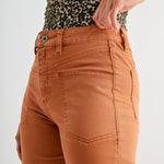 High-rise Wide Leg Ankle Front Yoke