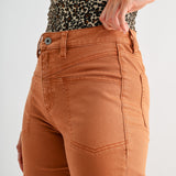 High-rise Wide Leg Ankle Front Yoke