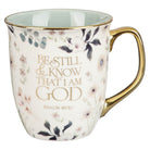 Be Still Teal Meadow Ceramic Coffee Mug - Psalm 46:10 - Jessi Jayne Boutique