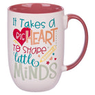 Big Heart White and Pink Ceramic Coffee Mug - Jessi Jayne Boutique