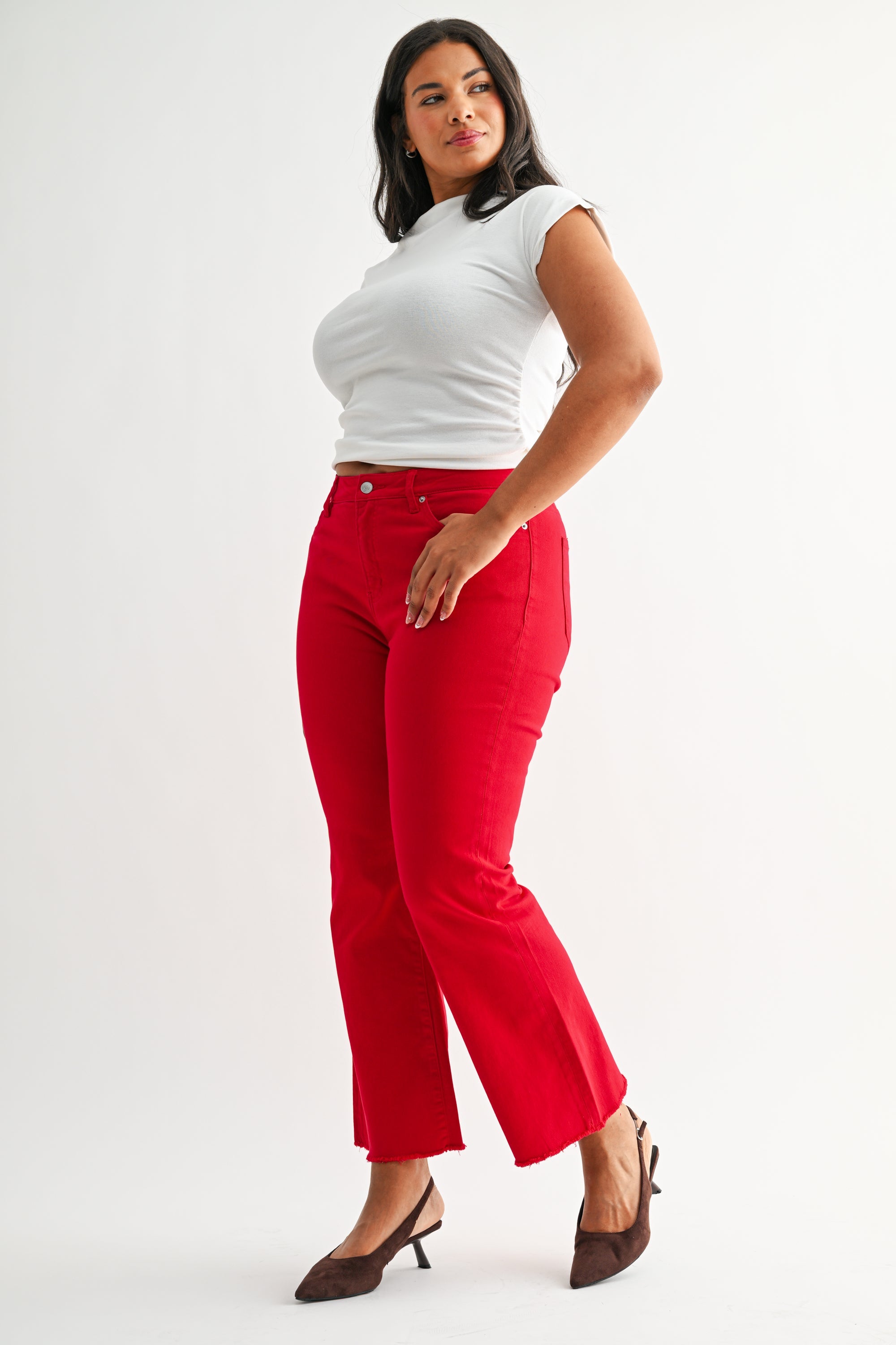 High Rise Ankle Flare