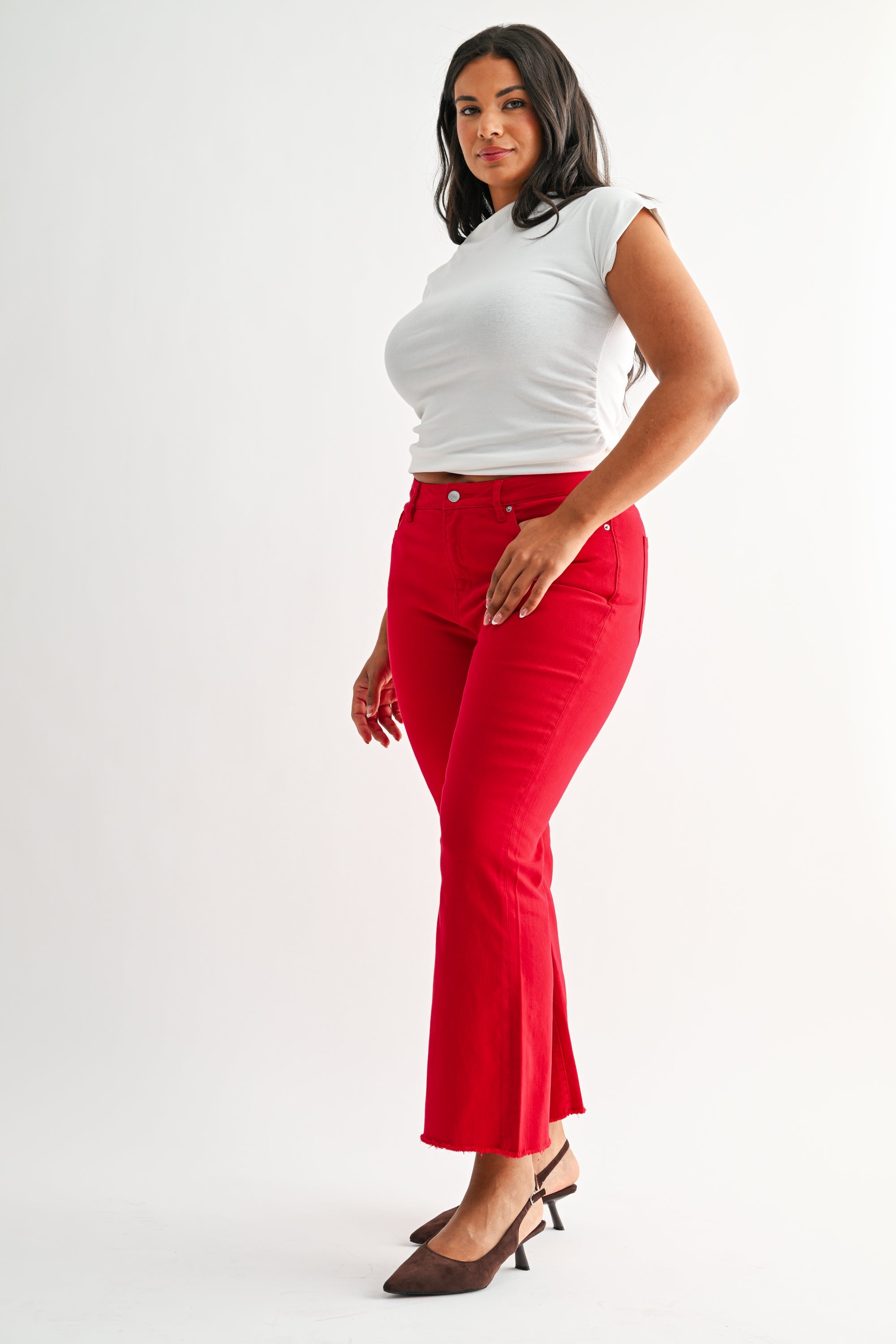 High Rise Ankle Flare