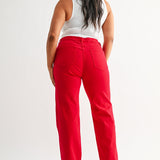 High Rise Straight Leg Loose Fit (Plus Size)