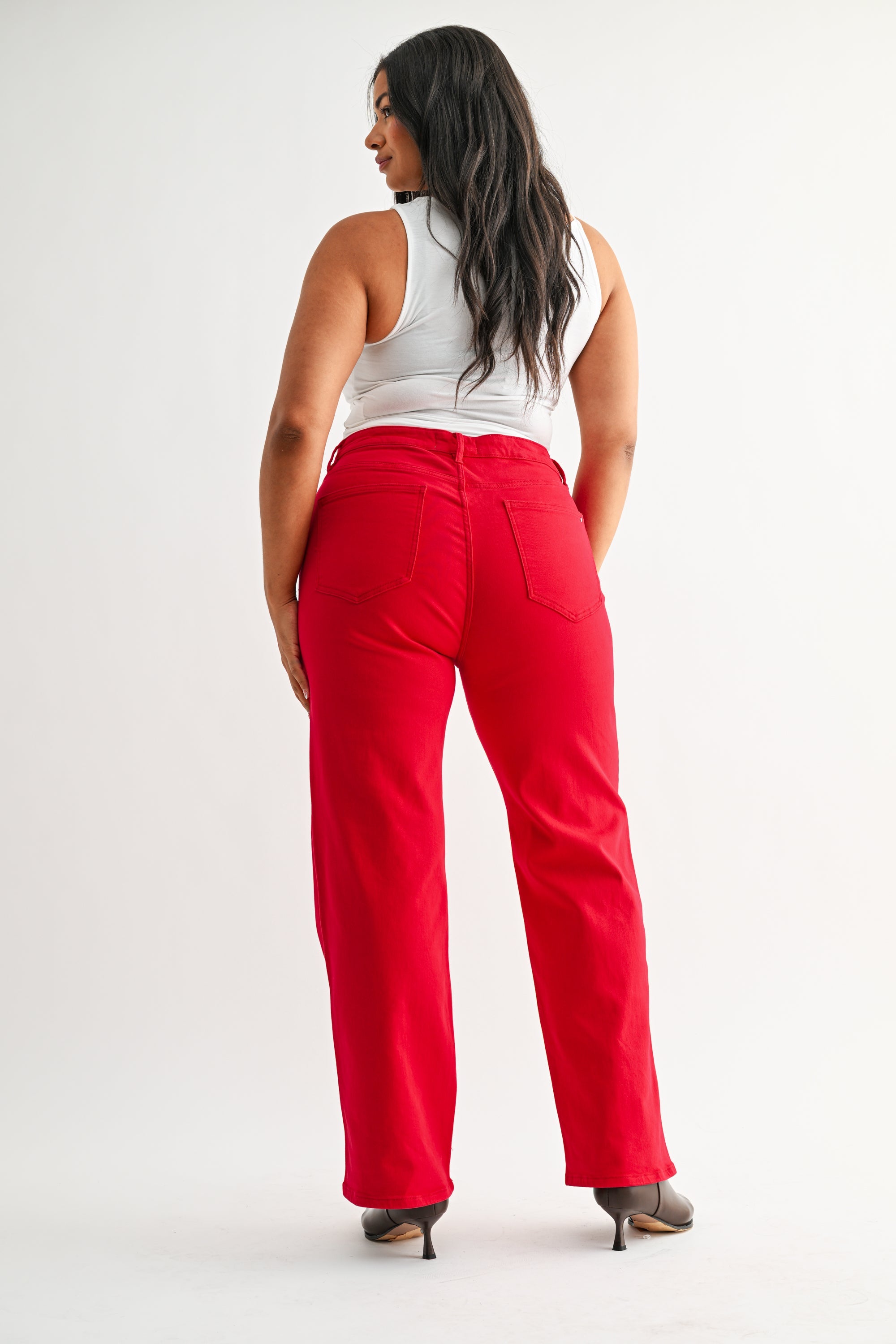 High Rise Straight Leg Loose Fit (Plus Size)