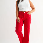 High Rise Straight Leg Loose Fit (Plus Size)