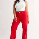 High Rise Straight Leg Loose Fit (Plus Size)