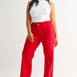 High Rise Straight Leg Loose Fit (Plus Size)