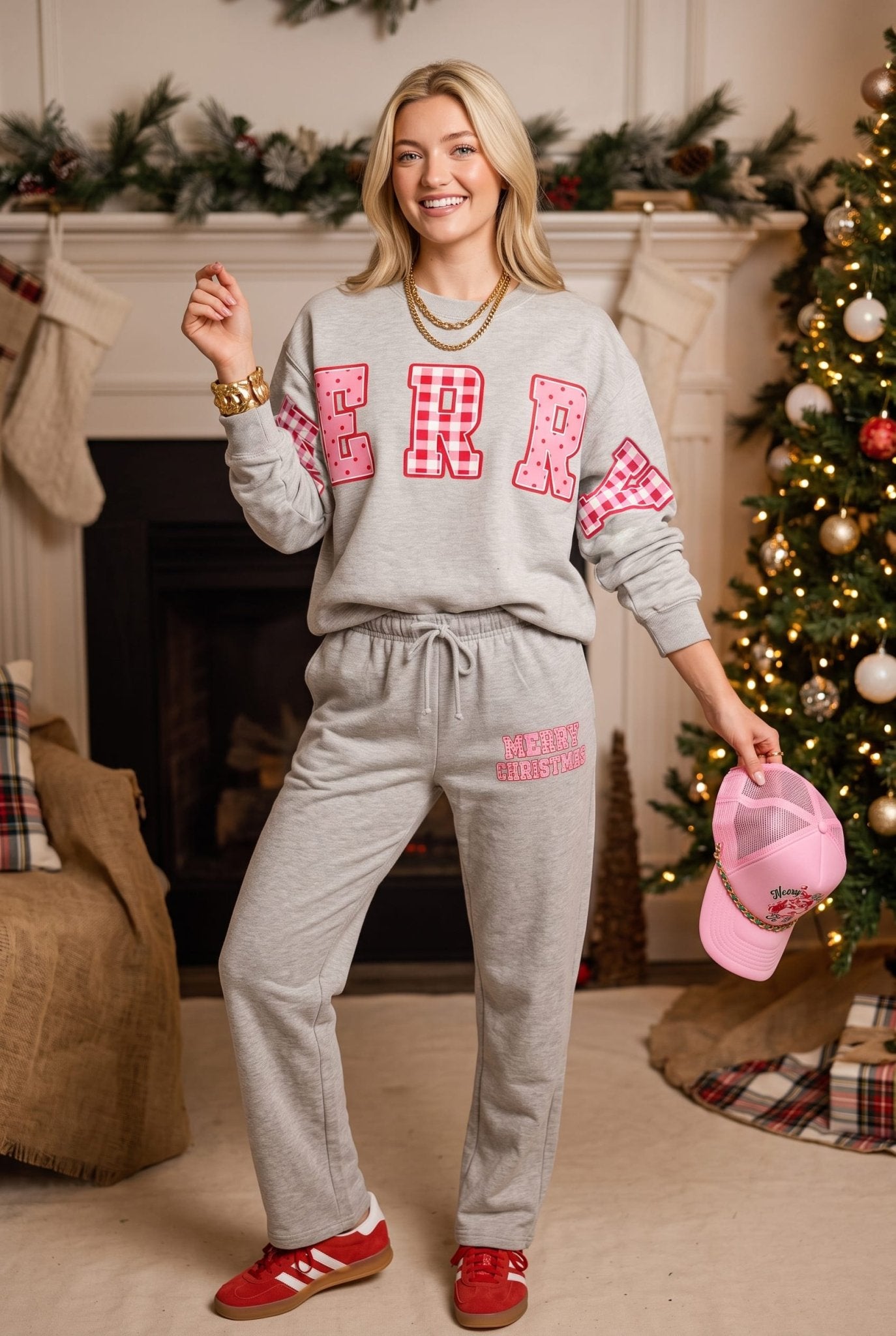 Merry Christmas Patch Sweatshirt - Jessi Jayne Boutique