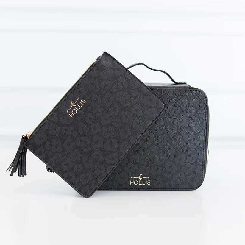 Hollis Black Jett Setter Makeup Bag With Pouch - Jessi Jayne Boutique