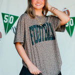 Football Brown Leopard Tee - Jessi Jayne Boutique