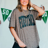 Football Brown Leopard Tee - Jessi Jayne Boutique