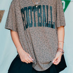 Football Brown Leopard Tee - Jessi Jayne Boutique