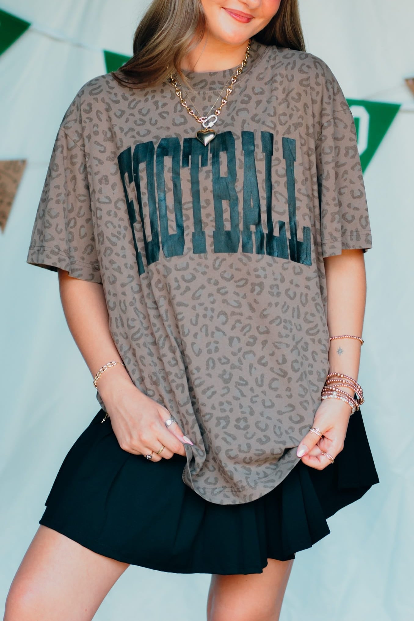 Football Brown Leopard Tee - Jessi Jayne Boutique