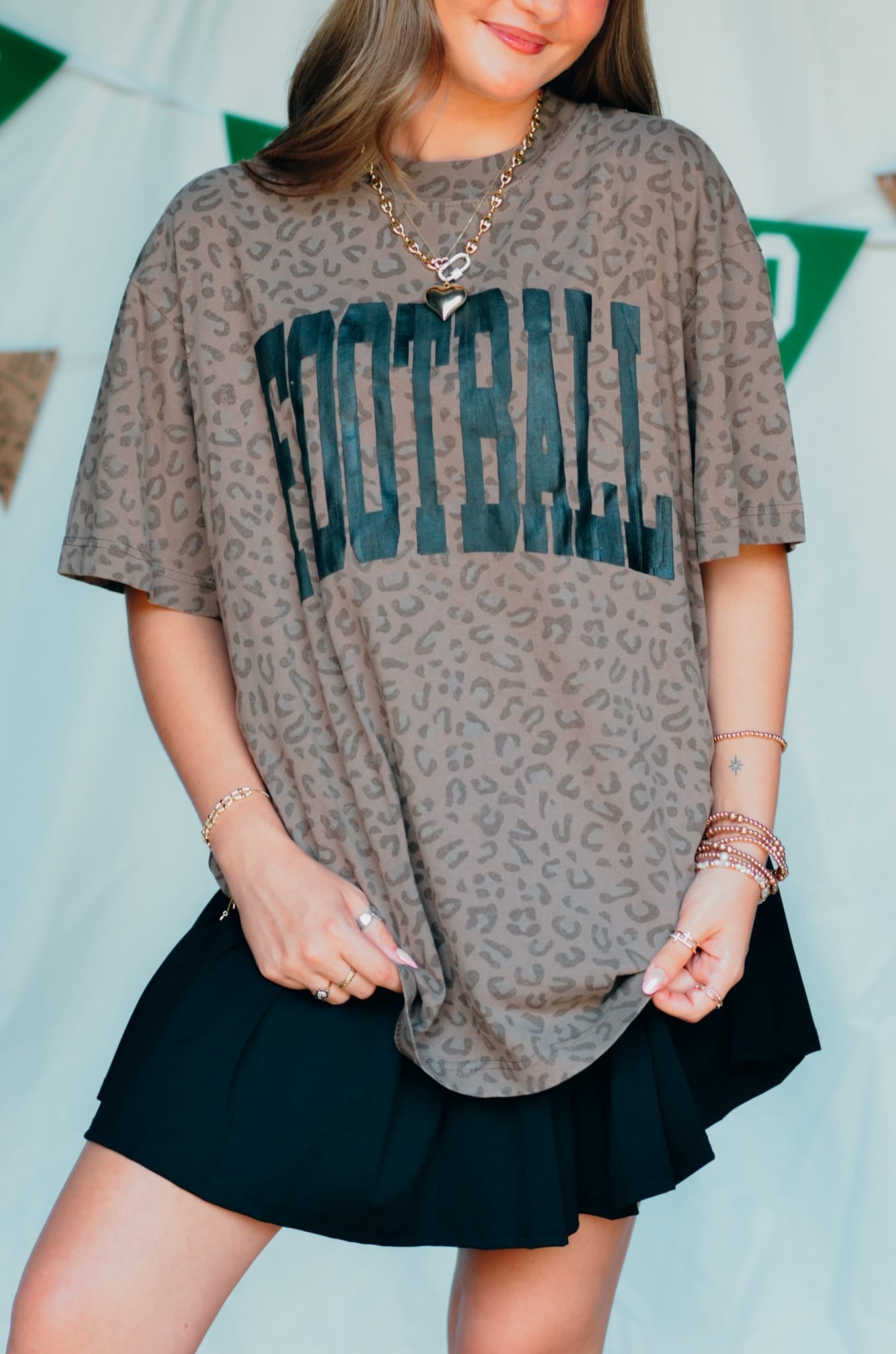 Football Brown Leopard Tee - Jessi Jayne Boutique