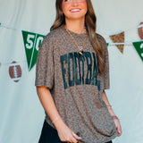 Football Brown Leopard Tee - Jessi Jayne Boutique