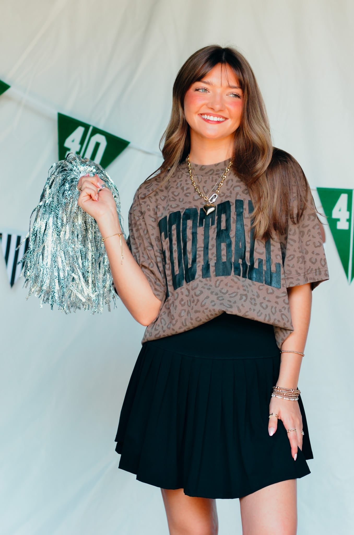 Football Brown Leopard Tee - Jessi Jayne Boutique