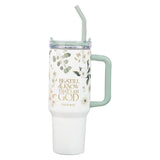 Be Still Teal Meadow 40 Oz Tumbler - Psalm 46:10 - Jessi Jayne Boutique