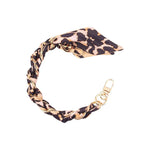 Gemelli Gold Phone Chain with Scarf Leopard - Jessi Jayne Boutique