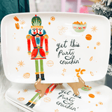 15"L Stoneware Platter "Get This Party Crackin" - Jessi Jayne Boutique